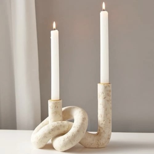 Knot shaped taper candle - knot,