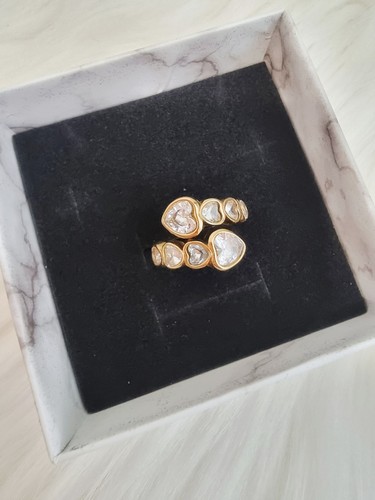 Anello grappolo cuore oro - a,