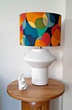 Paralume fatto a mano in tessuto multicolore stile retrò anni 60 60