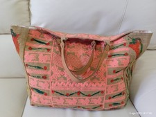 Star Mela Grande borsa 100% juta made in India 41x35x18 mare shopping bag ricamo