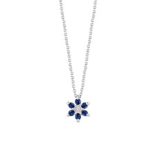 Collana Bliss Elisir 20102667 Necklace Oro Bianco Diamanti e Zaffiri Fiori