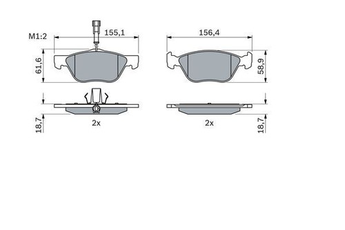 Bosch 0986494004 kit pastiglie - kit,