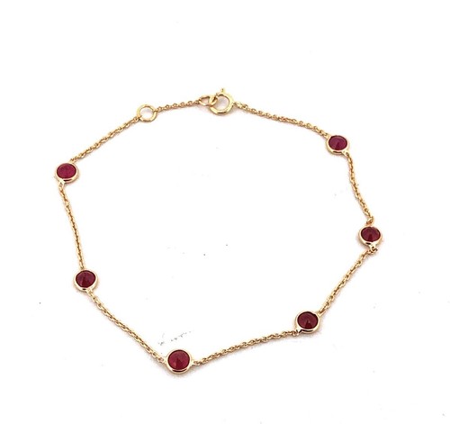 Bracciale con rubini - , taglio