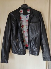 Giacca giubbotto biker D'Arienzo vera pella donna M