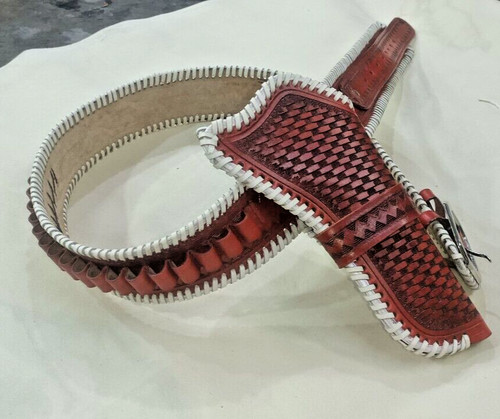 Gun leather tooled - tooled, holster