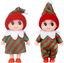 2 Pezzi Mini Bambola Elfo