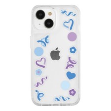 Gourmandise VETRINA + Custodia per iPhone 15/14/13, Blu e Viola