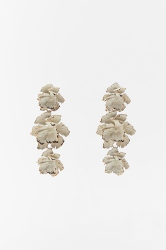 Zara enameled flower earrings - zara,
