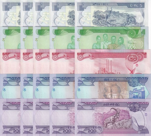 Etiopia set lotto 25 unc - etiopia,