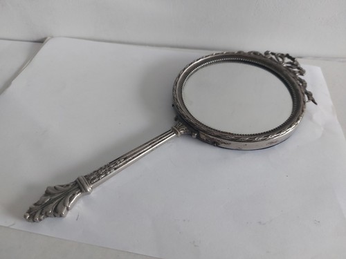 Vintage vanity hand mirror - hand,