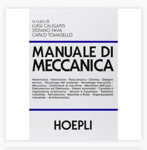 Hoepli manuale meccanica - manuale, di