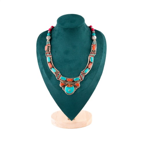 Collana tibetana corallo - tibetana,