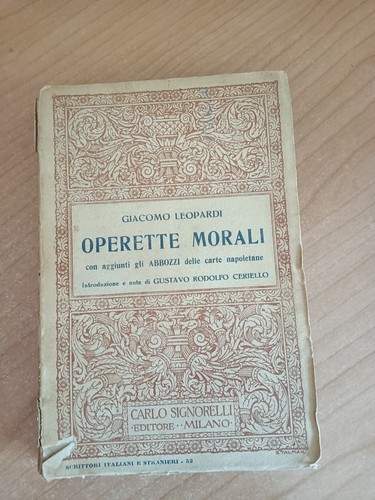 Operette morali giacomo - |,