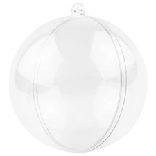 20 Pezzi Palline di Natale Trasparenti 8cm Plastica Palle di Natale Riempibile