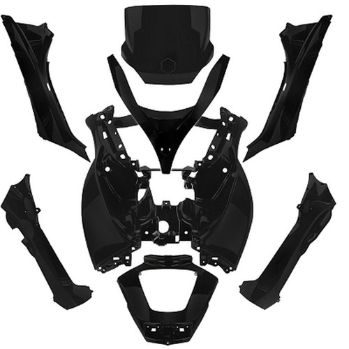 Kit carene nero satinato - nero,