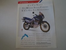 advertising Pubblicità 1991 MOTO HONDA XL 600 V TRANSALP RALLY TOURING