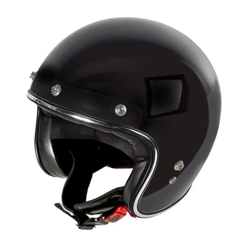 Casco jet bottoni fibra nero - bottoni,