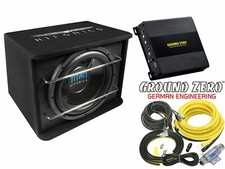 BassPack HG1 Subwoofer Hifonics in cassa + Amplificatore GROUND ZERO + Kit Cavi