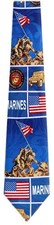 Cravatta Uomo United States Marines Alza la Bandiera Forze Armate - Nuova con etichette