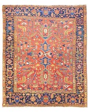 Tappeto Heriz antico persiano senza medaglione mis:280x250 cm