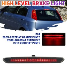 LUCE ARRESTO TERZO STOP LED FANALE POSTERIORE NERO PER FIAT PUNTO GRANDE EVO