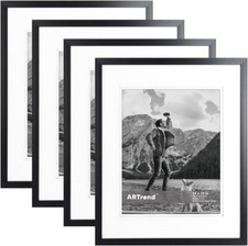 4 CONFEZIONI Cornici Artrend 16x20 Espositore Quadri 11x14 con Plexi Nero Opaco