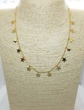 COLLANA DONNA STELLE STELLINE STELLA CIONDOLI CATENA COLOR ORO MAGLIA IN ACCIAIO