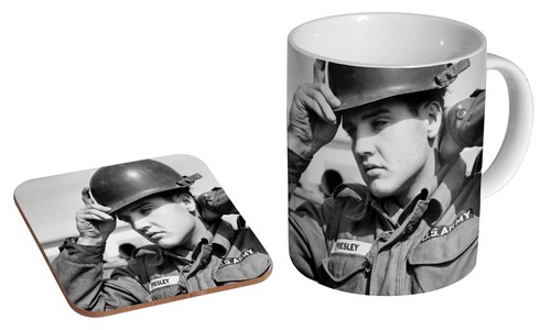 Elvis presley army - elvis, coffee