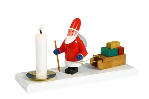 Portacandele babbo natale con - portacandele,