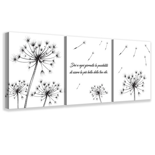 Set quadri tela con - su, fiori