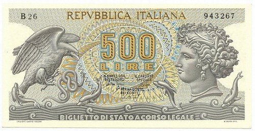 500 lire biglietto - di, stato