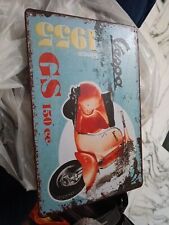 Insegna Vespa Gs 1955 150 Cc Di Latta  Riproduzione