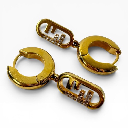 Orecchini fendi logo tono - orecchini,