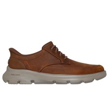 SKECHERS SCARPE UOMO STRINGATE LEGGERE ARCH FIT GARZA SLIP-INS DARK BROWN