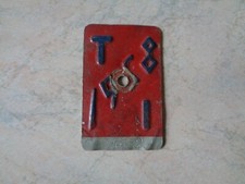 1958 TARGA PER BICICLETTA EPOCA SVIZZERA CANTON TICINO BIANCHI DEI LEGNANO