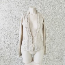 Zara Knit Cardigan Beige Melange Lavorato 