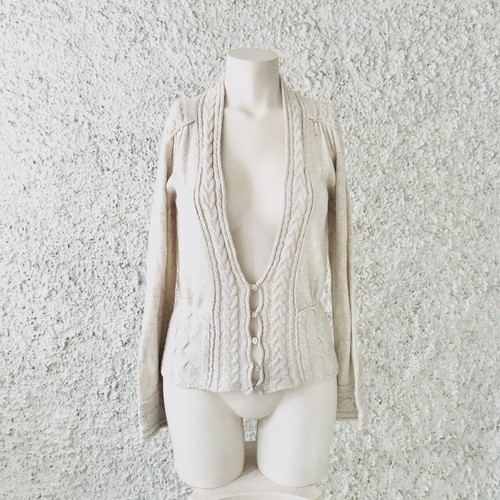 Zara knit cardigan - zara, beige