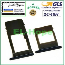 SLOT CARRELLO PORTA SCHEDA SIM + MICRO SD SAMSUNG GALAXY A5 2017 SM A520 F NERO