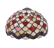 Vetro lavorato in stile Tiffany con decoro liberty per lampade vintage 30 cm