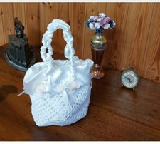 Borsetta,,Eleganza "Da Sposa Oppure Da Serata,  Fatto A Mano 