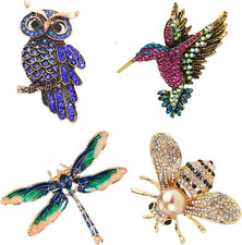 4 Pezzi Set Di Spille Animali