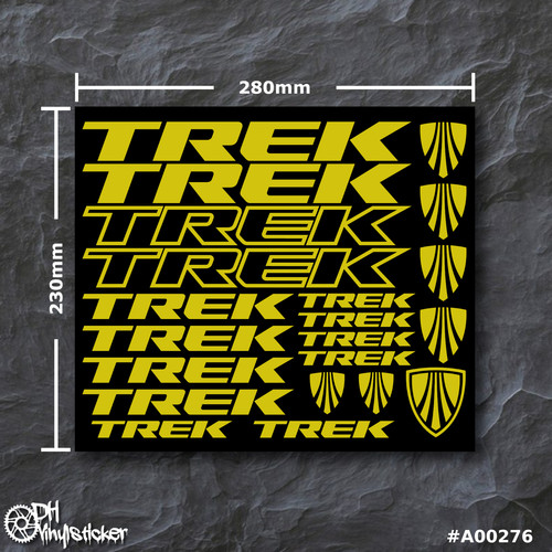 Set adesivi trek giallo - trek,
