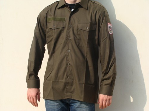 Camicia uomo verde militare