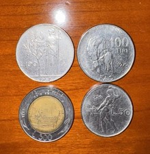 100 lire 1957 , 100 Lire Fao 1979 , 50 Lire 1956, 500 Lire