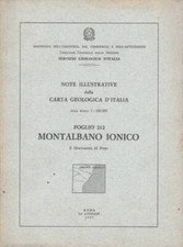 Montalbano Ionico foglio 212. . F. Mostardini, M. Pieri. 1967. .