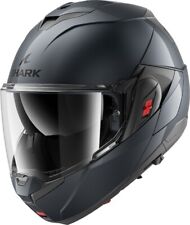 CASCO MODULARE SHARK OXO A05 GUN METAL GRIGIO MENTONIERA 180° RIBALTABILE TG XS