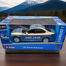 BURAGO 1:24 AUTO DIE CAST ALFA ROMEO GIULIA  POLIZIA   ART  18-20001
