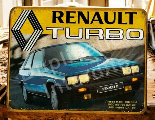 Plaque métal vintage renault - vintage,
