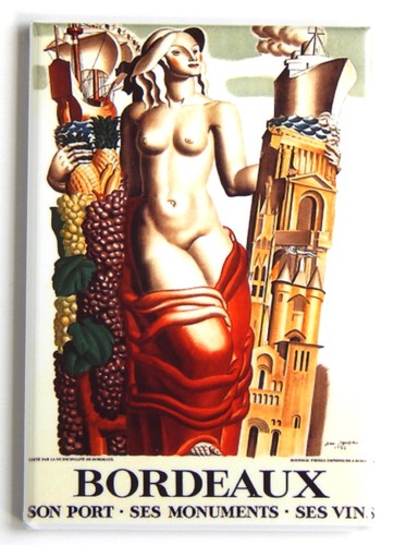 Bordeaux wine fridge magnet - bordeaux,