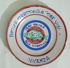 I155162 Piatto del buon ricordo - Antica Trattoria Tre Visi - Vicenza 1983